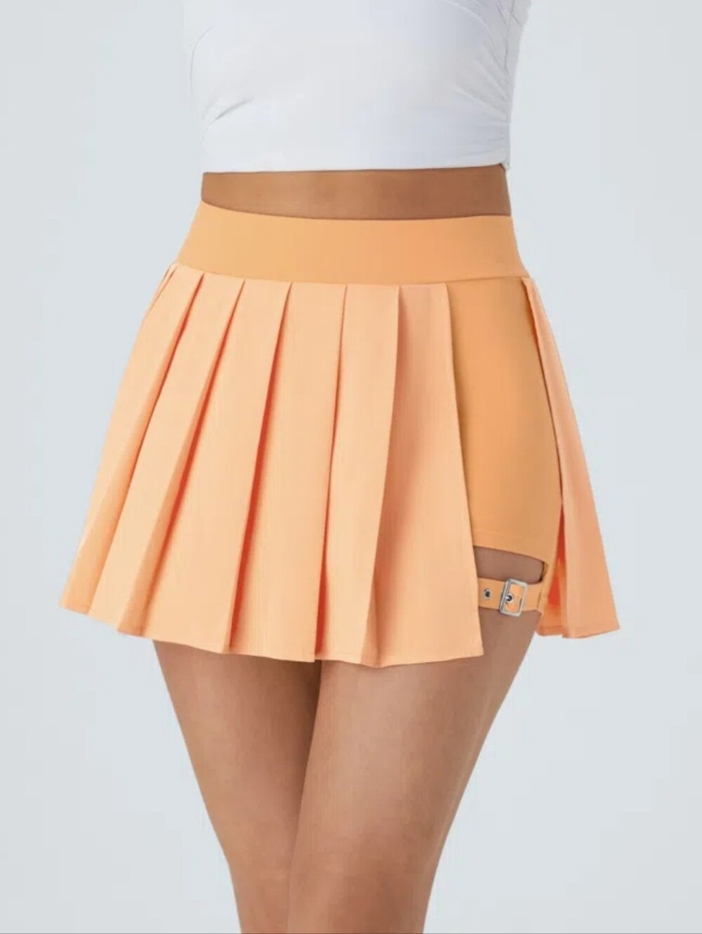 Halara Breezeful™ High Waisted Pleated 2-in-1 Pocket Adjustable Buckle Mini